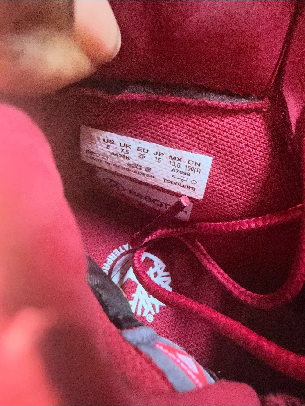 Timberland Kids Red Lace-Up Waterproof Boots